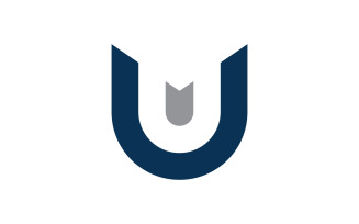 Letter U logo template. Vector illustration. V1