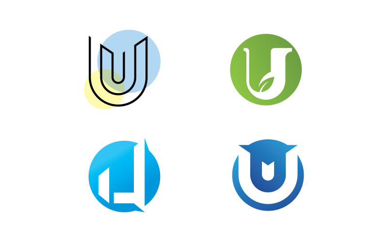 Letter U logo template. Vector illustration. V5 Logo Template