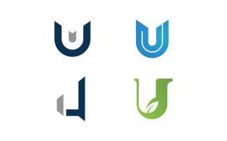Letter U logo template. Vector illustration. V7