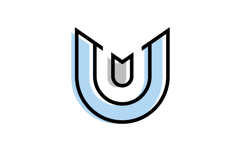 Letter U logo template. Vector illustration. V9 Logo Template