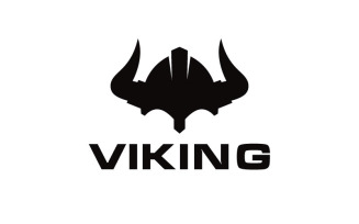 Viking Armor Helmet Logo Design Template