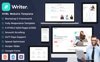 Writer - Content Writing HTML Website Template