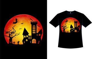 Halloween Scary T-shirt Vector Design vector