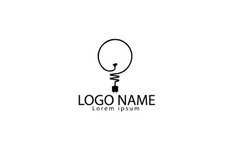 Minimalist Bulb Logo Design