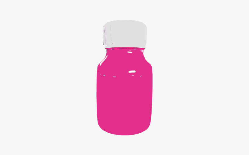 Pink Medicine Bottle Vector Vector Graphic