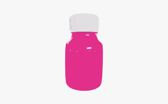 Pink Medicine Bottle Vector
