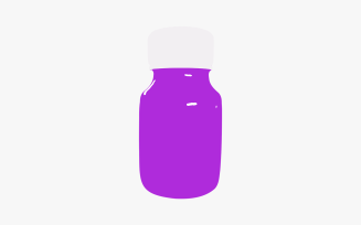 Purple Medicine Bottle Vector