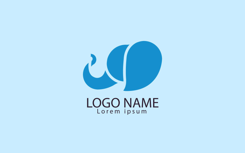 Simple And Clean Elephant Logo Logo Template
