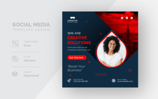 We Are Creative Solution Agency Corporate Business Flyer Square Instagram Social Media Post Banner