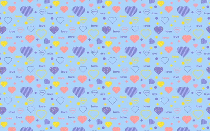 Beautiful love shape pattern vector Pattern