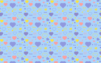 Beautiful love shape pattern vector
