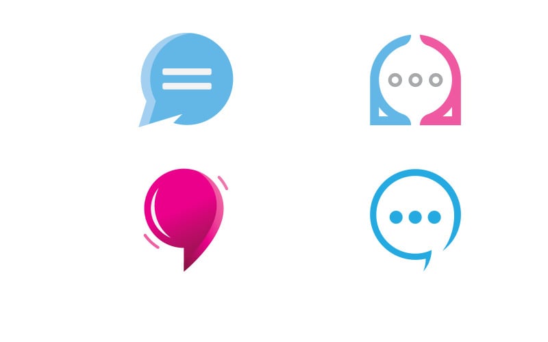 Bubble Chat template. Vector illustration. V13 Logo Template