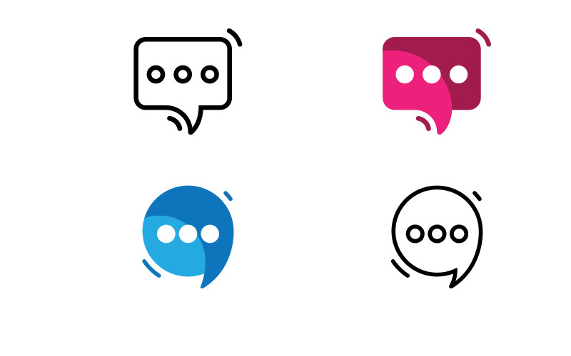 Bubble Chat template. Vector illustration. V15 Logo Template
