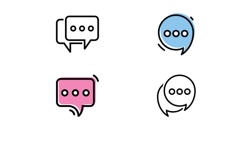 Bubble Chat template. Vector illustration. V16 Logo Template