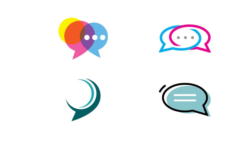 Bubble Chat template. Vector illustration. V23 Logo Template