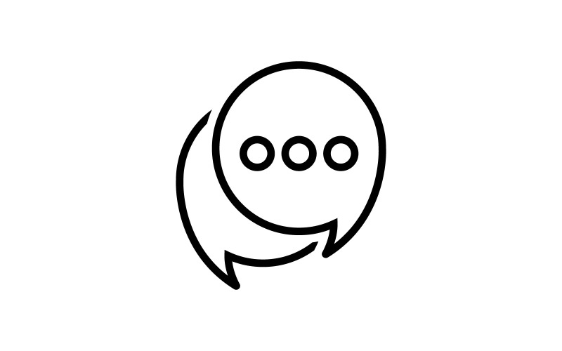 Bubble Chat template. Vector illustration. V7 Logo Template
