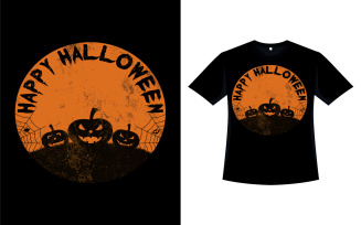 Halloween Classic Pumpkin T-shirt Design