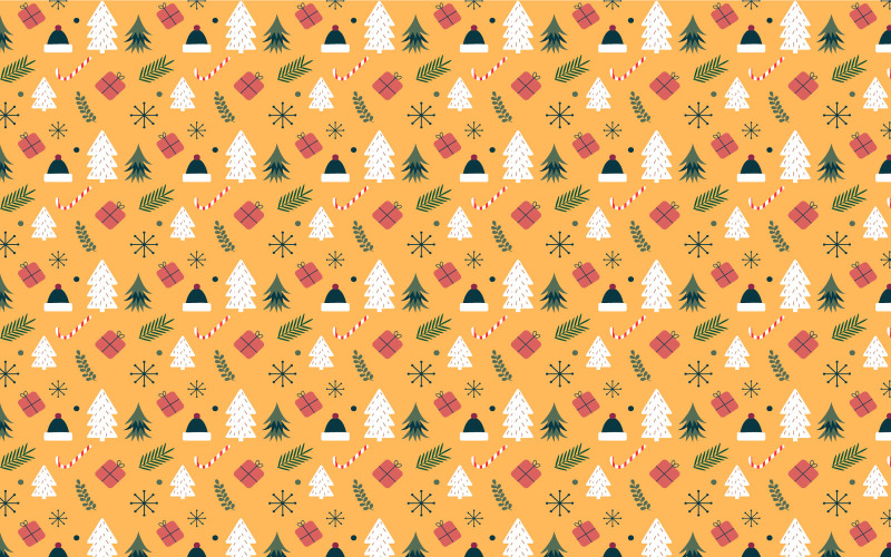 Minimal Christmas pattern vector design Pattern