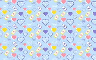 Valentine pattern design with love