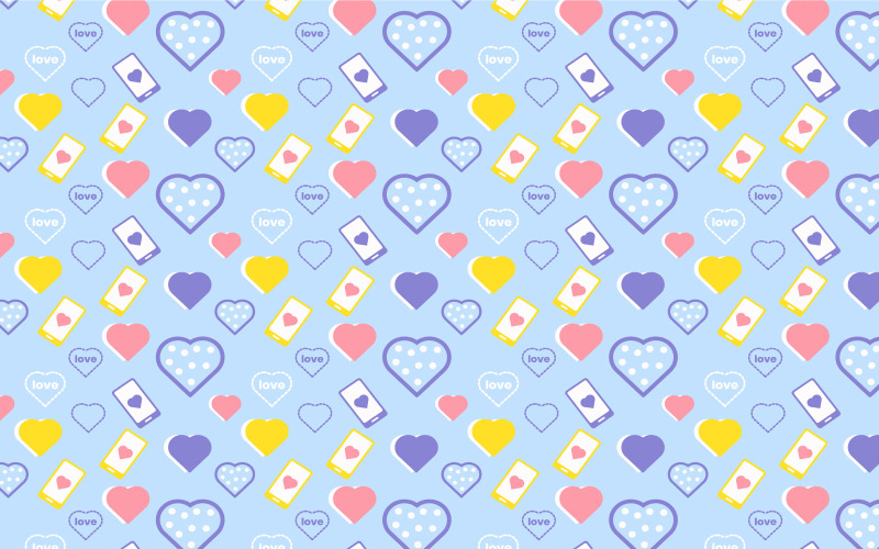 Valentine pattern design with love Pattern