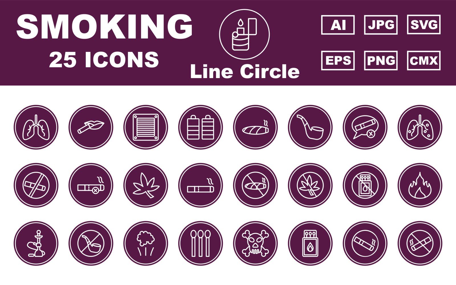 Kit Graphique #277512 Lungs Smoking Divers Modles Web - Logo template Preview