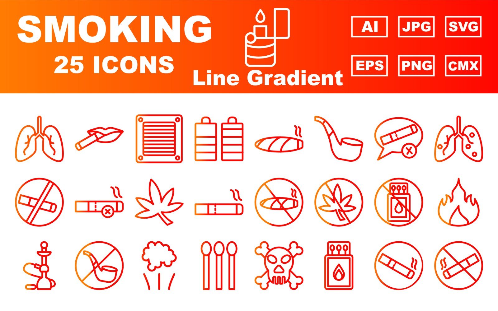 Kit Graphique #277518 Lungs Smoking Divers Modles Web - Logo template Preview