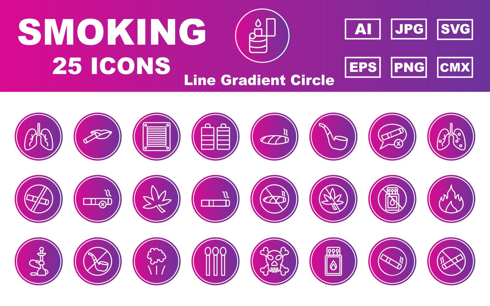 Kit Graphique #277529 Lungs Smoking Divers Modles Web - Logo template Preview