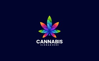 Cannabis Gradient Colorful Logo