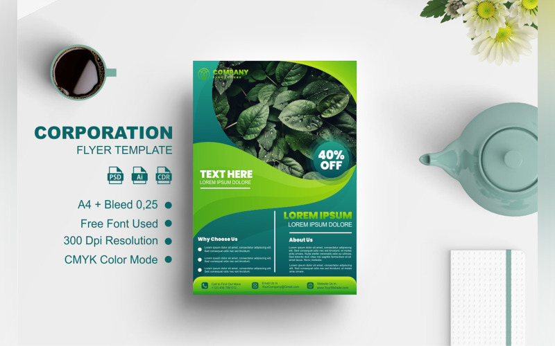 Corporation Business Flyer Template Corporate Identity