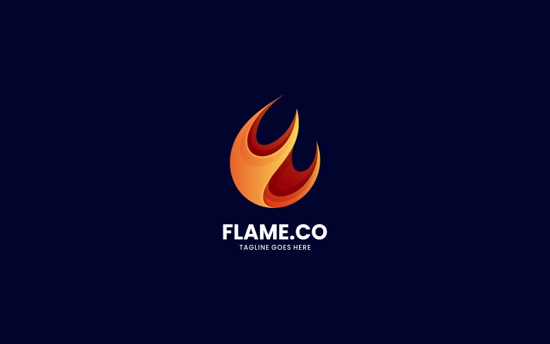 Flame Gradient Logo Style 3 Logo Template