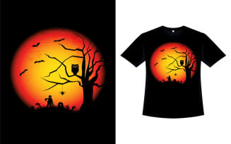 Halloween Horror Vintage T-shirt Design