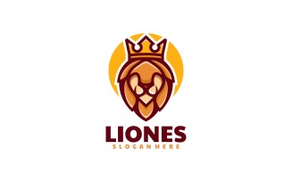 Lion Simple Mascot Logo Template