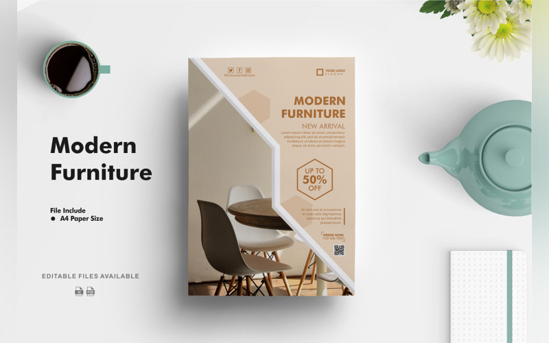 Modern Furniture Flyer Design Corporate Identity