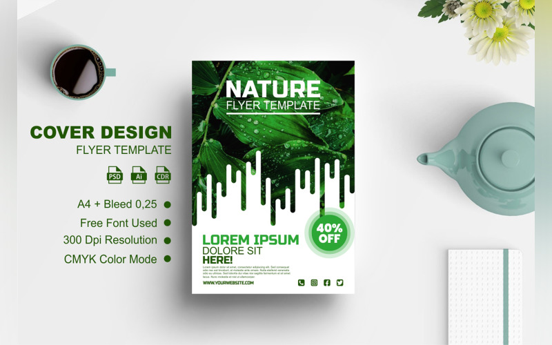 Nature Cover Flyer Template Corporate Identity