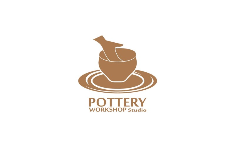 Pottery Studio Logo Vector Template Illustration 5 Logo Template