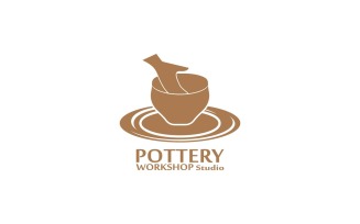 Pottery Studio Logo Vector Template Illustration 5