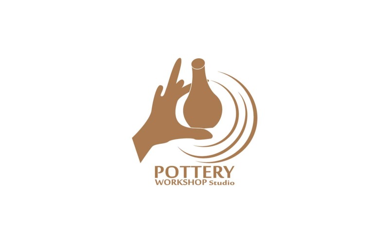 Pottery Studio Logo Vector Template Illustration 6 Logo Template