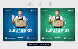 Delivery service social media post