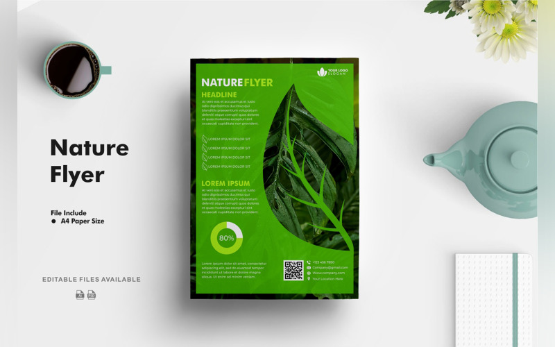 Nature Plant Flyer Template Corporate Identity