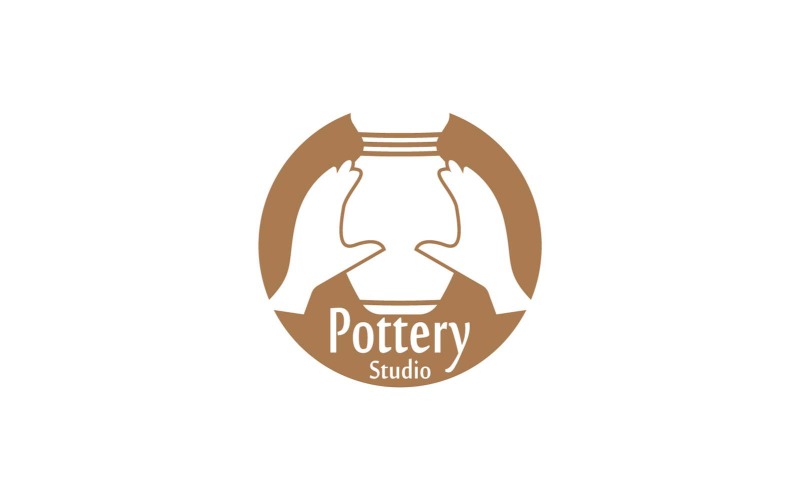 Pottery Studio Logo Vector Template Illustration 13 Logo Template