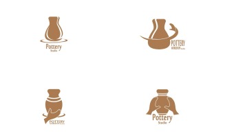 Pottery Studio Logo Vector Template Illustration 19