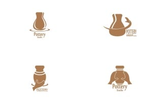 Pottery Studio Logo Vector Template Illustration 19