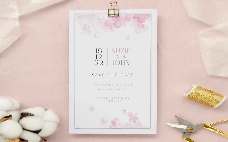 Save The Date Wedding Template Social Media