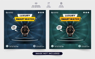 Smartwatch sale social media post vector
