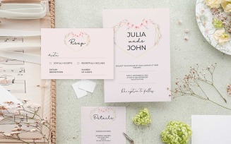 Wedding Arrangement & invitation Card Template