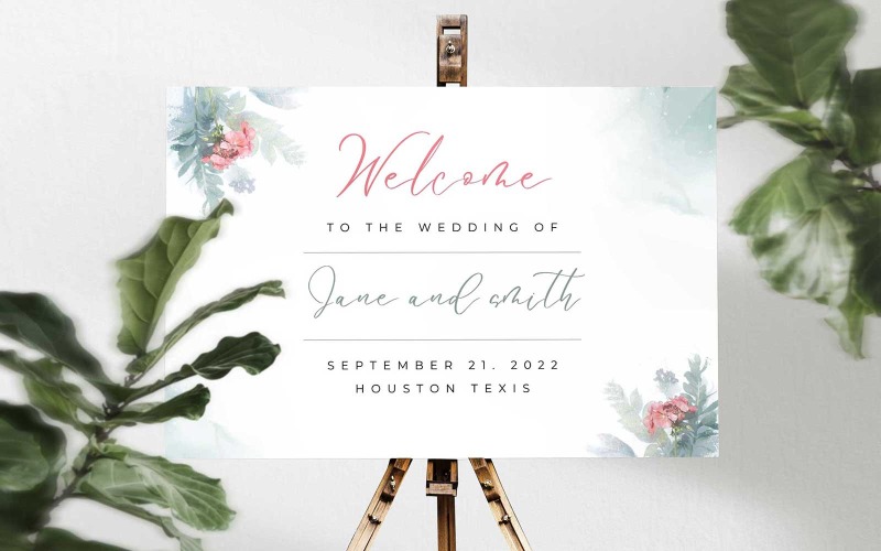 Wedding Welcome Card Template Social Media