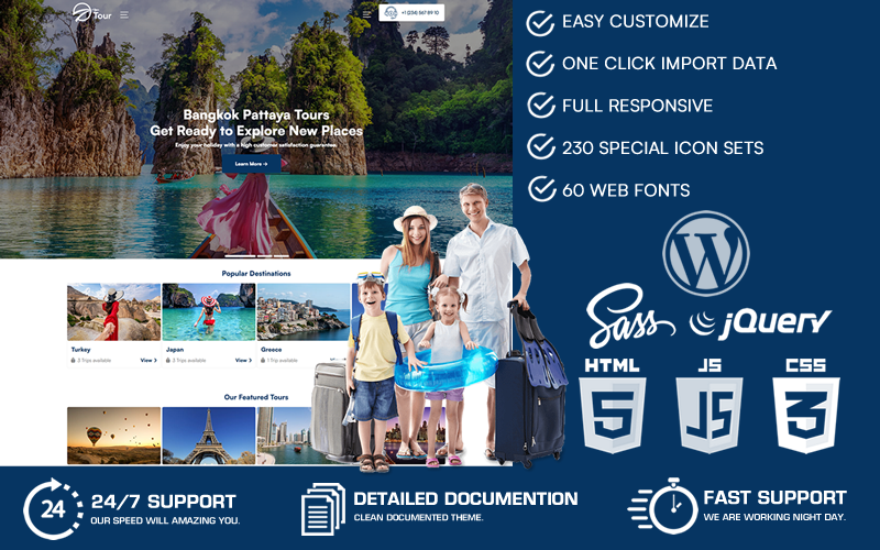 Tours - Travel Agency & Tourism WordPress Theme