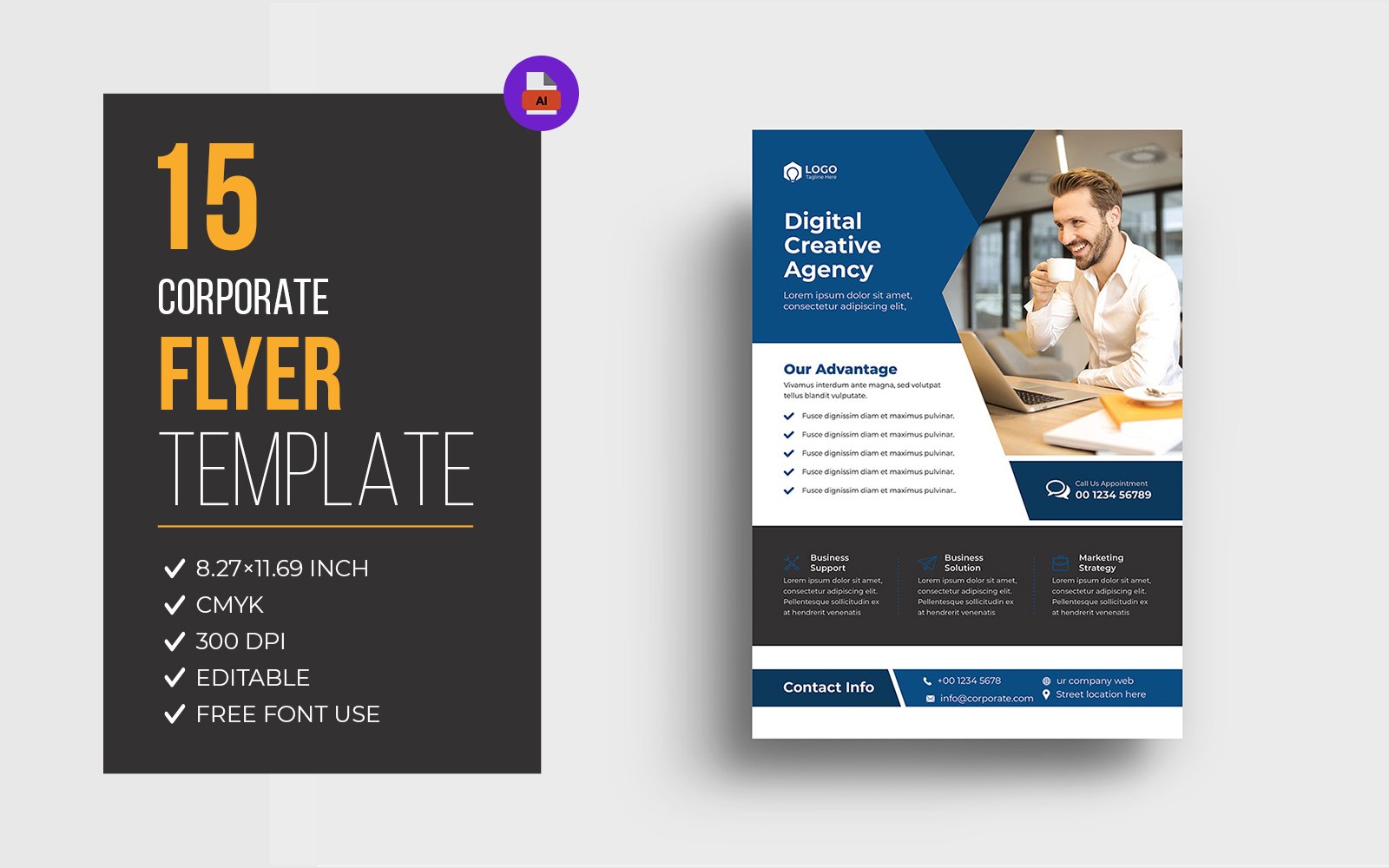 Template #277771 Flyer Bundle Webdesign Template - Logo template Preview