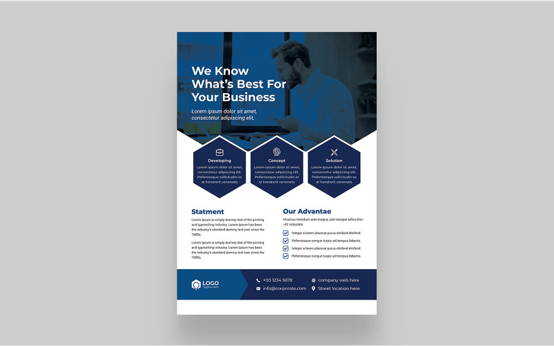 Business corporate flyer poster design template Corporate Identity