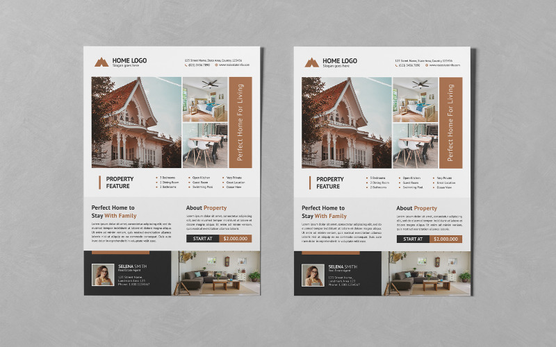 Clean Design Real Estate Flyers PSD Templates Corporate Identity